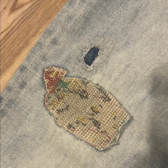 Plicro by Anthropologie Stylish Blue Distressed Jeans Size 29 - Picture 5 of 10